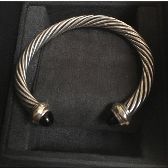 David yurman cable bracelet, black onyx, 7mm - Picture 3 of 4